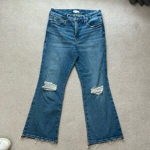 Good American crop bootcut jeans